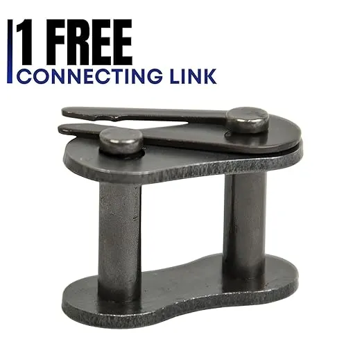 Jeremywell 60 Roller Chain 10 Feet with 1 Connecting Link