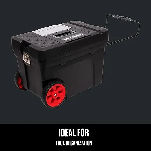 CRAFTSMAN Rolling Tool Box with Wheels, Includes Organizers and Trays, Heavy Duty Plastic, Lockable, 15.2 Inch (CMST33026)