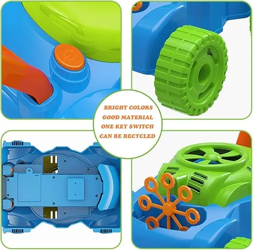 Lydaz Bubble Lawn Mower for Toddlers 1-3, Kids Bubble Blower Maker Machine, Outdoor Push Backyard Garden Toys, Christmas New Year Birthday Gifts Toys for Preschool Baby Boys Girls Age 1 2 3+ Year Old