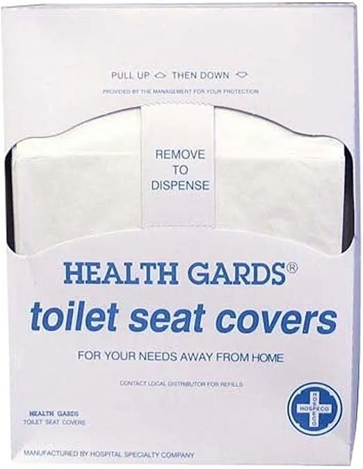 Hospeco Health Gards HG-QTR-5M Disposable Toilet Seat Covers - Quarter-Fold (200-Pack, 25 Packs/Case)