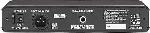 Samson Airline 88x AH8 Fitness Wireless System (D-Band), Black