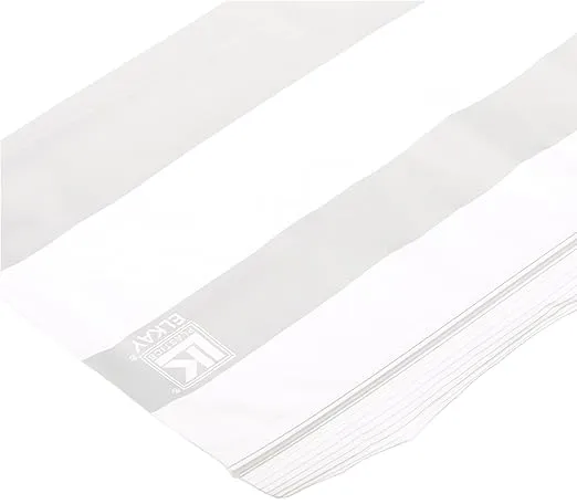 LK Packaging 10" x 12" 1.75 mil Gallon Zipper Bag with White Strips and LK Logo, Pack of 250