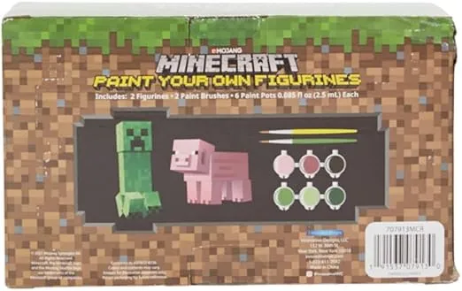 Innovative Designs Minecraft Paint Your Own Figurines Arts and Crafts Set for Boys and Girls