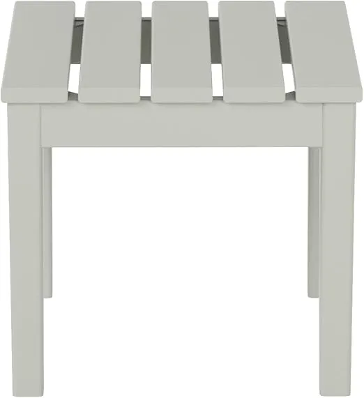 WestinTrends Ashore Oversized Outdoor Side Table, 18 Inch All Weather Poly Lumber Adirondack Patio Side Table Square End Table, Sand