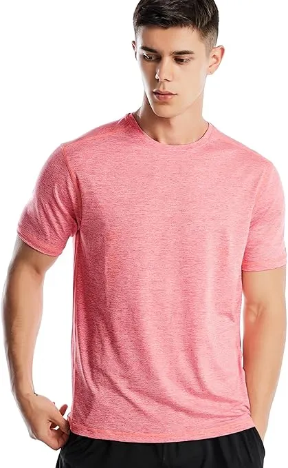 Athletic Shirts for Men Short Sleeve Quick Dry Workout Running Gym Sport Exercise Tee Moisture Wicking
