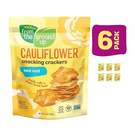 FROM THE GROUND UP Sea Salt Cauliflower Snacking Crackers, 3.5 OZ