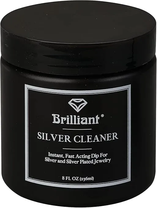Brilliant Silver Dip Cleaner, Black 8 Oz