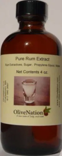 Rum Flavor - Caribbean Flavoring from Premium Rum Extractives for Baking and Cooking - Non-GMO - Gluten Free - Kosher - Vegan - 4 ounces
