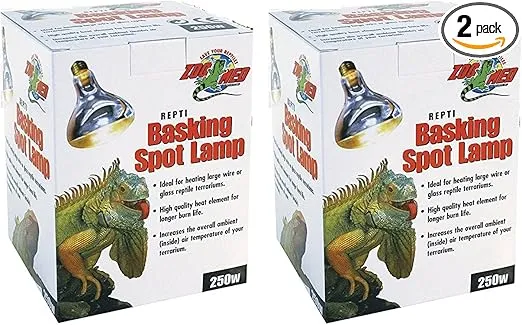 Zoo Med (2 Pack) Reptile Basking Spot Lamp 250 Watts