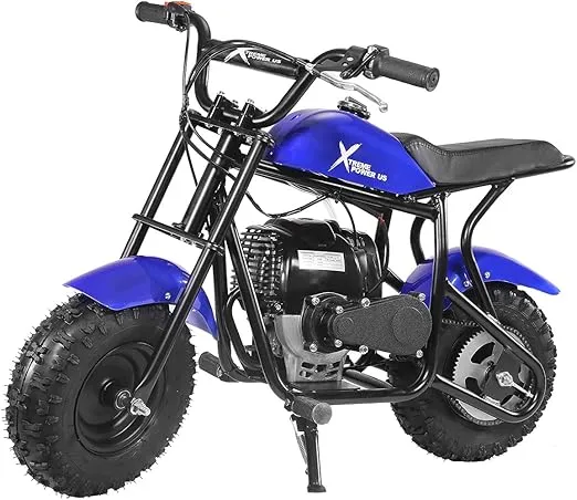 XtremepowerUS Pro-Edition Mini Dirt Bike 40CC 4-Stroke Kids Pit Off-Road Motorcycle Pocket Bike, Blue