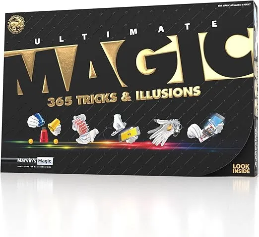Marvin's Magic - Kids Magic Set - 365 Ultimate Magic Tricks & Illusions | Magic Tricks for Kids | Includes Svengali Cards, Flash Money Trick, Mind Reading Tricks + Much More | Suitable for Age 6+