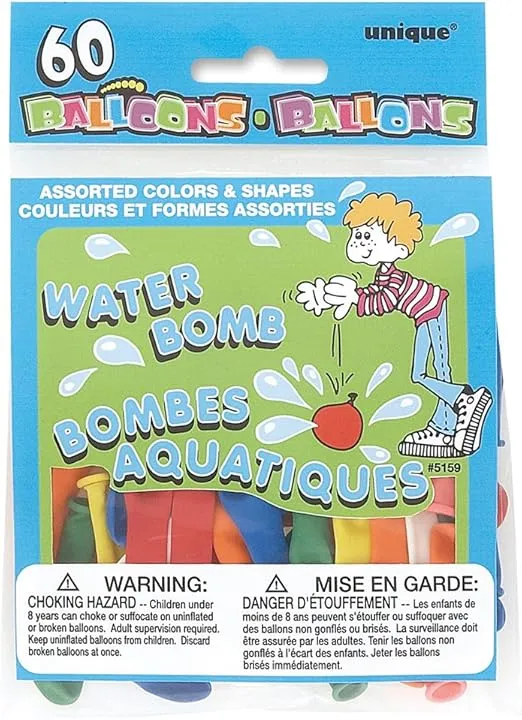 Water Bomb Balloons, 60 Count - Colorful & Ultra-Durable Balloons, Perfect for Summer Parties & Celebrations