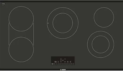 Bosch NET8668UC 36-Inch 800 Series Electric Cooktop with 5 Elements, Smoothtop Style and ADA Compliant, Black
