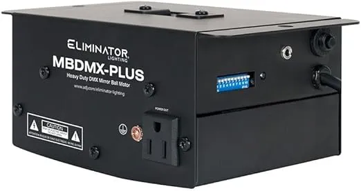 Eliminator lighting Mirror Ball Motor, Black (MBDMX-Plus)