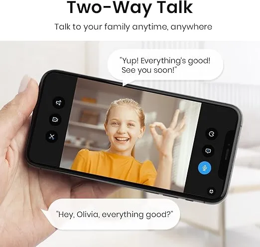 AOSU 2K Security Camera Indoor, Baby Monitor Pet Camera 360-Degree for Home Security,Camera with 5/2.4 GHz Wi-Fi Router, One-Touch Call, Smart Motion Tracking, IR Night Vision, Compatible with Alexa