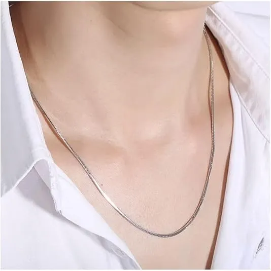 Verona Jewelers Sterling Silver 1MM Italian Round Snake Chain Necklace-Sterling Silver Chain for Pendants (16-30)