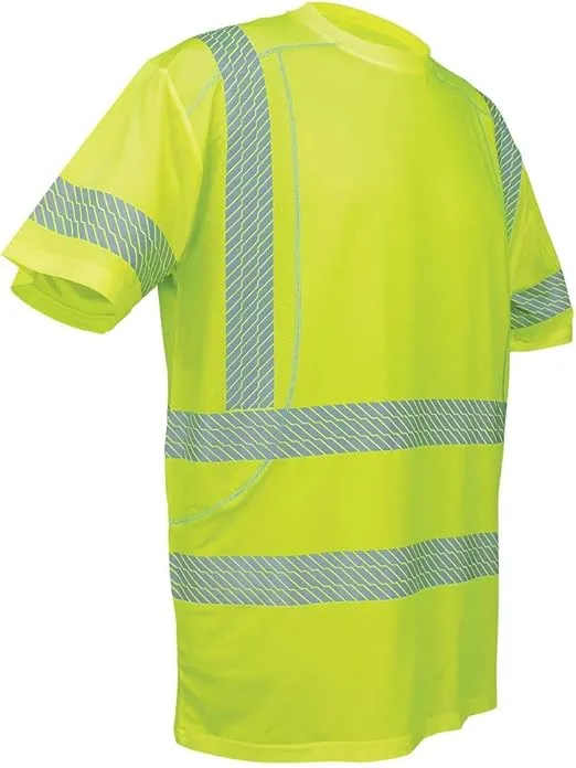 Global Glove GLO-205 - FrogWear HV - High-Visibility High Performance Stretch Short Sleeved Shirt