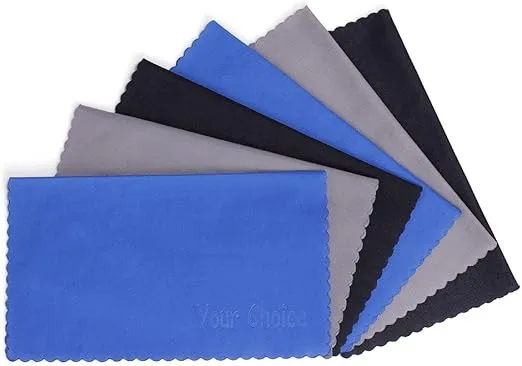 Your Choice Microfiber Cleaning Cloths 6 Pack for Eyeglasses, Camera Lens, Cell Phones, CD, DVD, Computers, Tablets, Laptops, Telescope, LCD Screens and Other Delicate Surfaces Cleaner