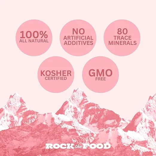 Rock The Food | Pink Himalayan Salt Bulk, 2.2lb. Bag | Fine Grain Salt | Suitable as Table Salt