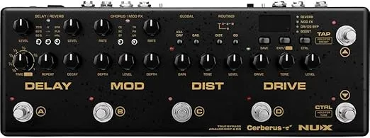 NUX Cerberus Multi-function Guitar Effect Pedal Inside Routing IR Loader Analog Overdrive Distortion Digital Delay Modulation Effects