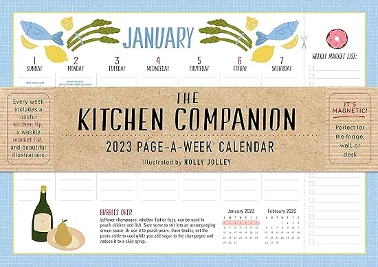The Kitchen Companion Page-A-Week Calendar 2023: Magnetic - Perfect for the Fridge, Wall, or Desk