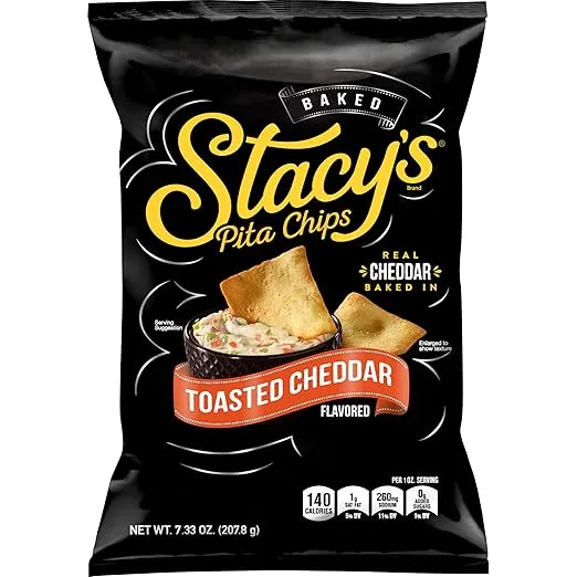 Stacy's Pita Chips, Toasted Cheddar, 7.33 Ounce