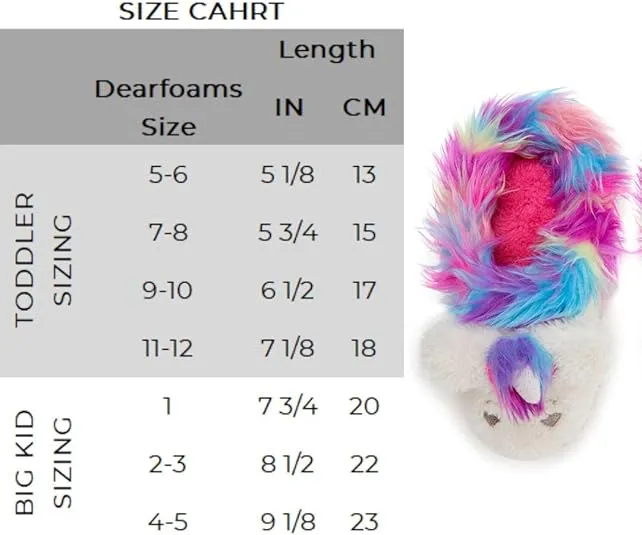 Dearfoams Toddler & Kids' Cute Shark, Cow, Unicorn, Dog, Dinosaur and Animal Critter Slippers