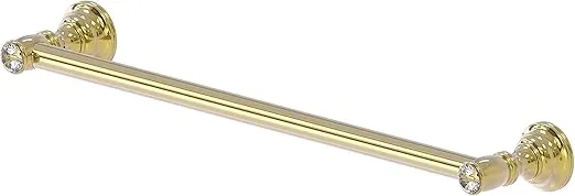 Allied Brass CC-41-24 Carolina Crystal Collection 24 Inch Towel Bar, Unlacquered Brass