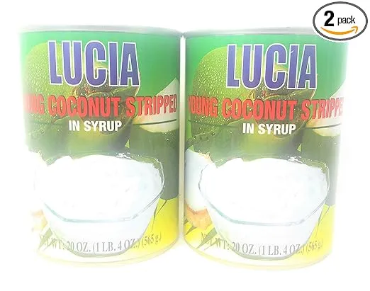 Lucia Young Coconut Stripped in Syrup 565g, 2 Pack