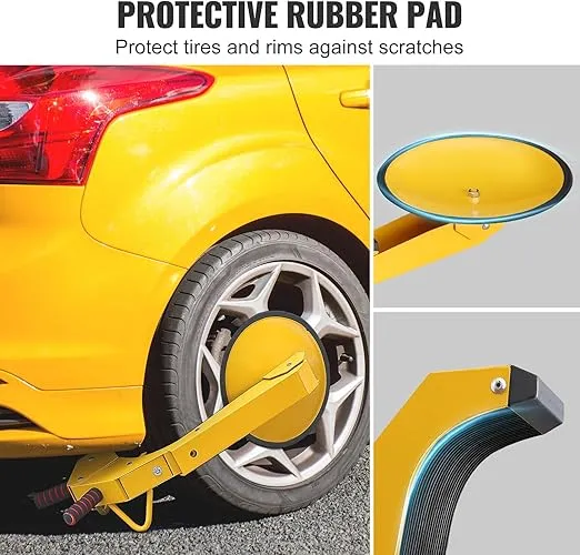 VEVOR Wheel Lock Clamp, 1 Pack Trailer Wheel Lock, Heavy-Duty Anti Theft Tire Lock, Adjustable Tire Boot Lock, Trailer Wheel Locks for RV Trailers, Cars, Trucks, SUVs