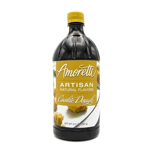 Amoretti - Natural Cookie Dough Artisan Flavor Paste 8 oz - Perfect For Pastry, Savory, Brewing, and more, Preservative Free, Gluten Free, Kosher Pareve, No Artificial Sweeteners, Highly Concentrated