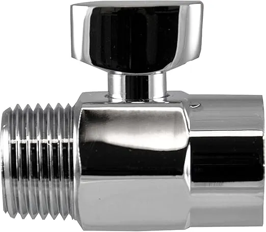 DANCO Shower Volume Control Shut-Off Valve, Chrome, 1.6 inch, 1-Pack (89171)