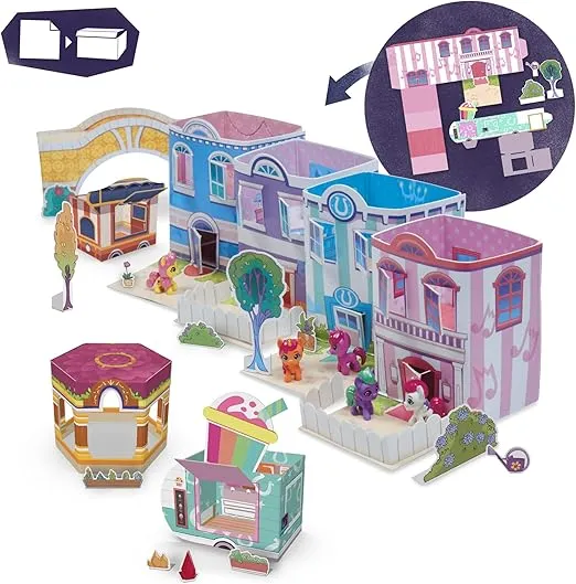 My Little Pony Mini World Magic Epic Crystal Brighthouse Toy, Buildable Playset with 5 Collectible Figures, for Kids Ages 5 and Up