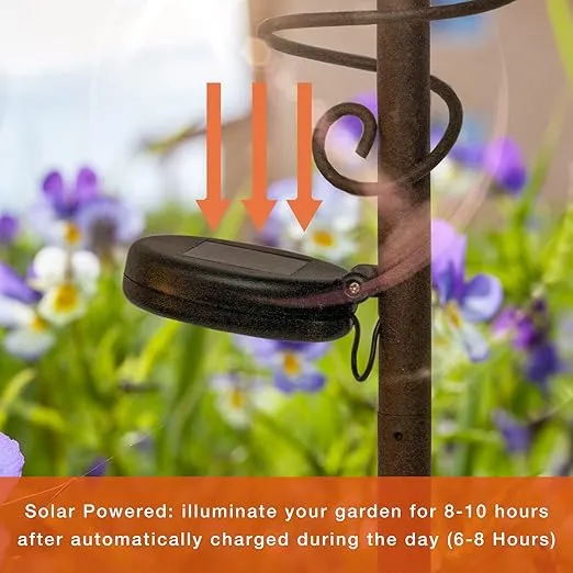 Crosslight Solar Glass Mosaic Ball Stake Lights 48" - Weatherproof LED Garden Decorative Light for Outdoor - Decor for Yard, Lawn, Patio, Pathway, Backyard