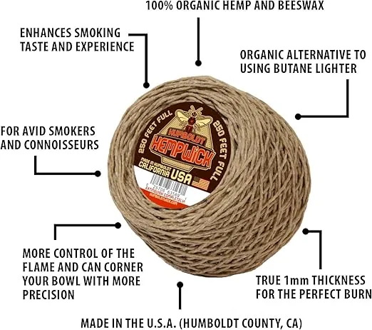 250' Feet Made with Organic Hemp and Pure Beeswax
