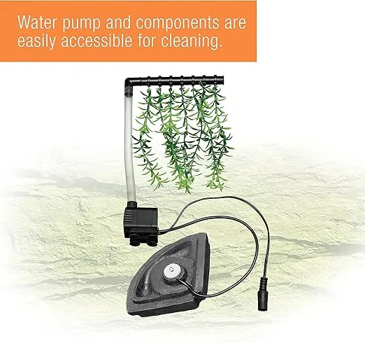 Zilla Spring Cave Décor with Blue LED, Rain Chamber, One Size, ECOM