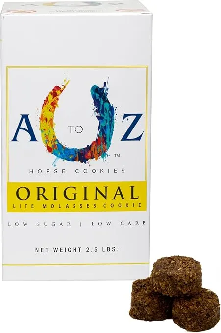 Horse Treats Original Flavor, A Softer Cookie/Pill Popper Made w/Lite Molasses, Low Carb/Sugar, Wheat, Corn, Soy & Alfalfa Free. Natural Human Grade Ingredients, 2.5 lb Box