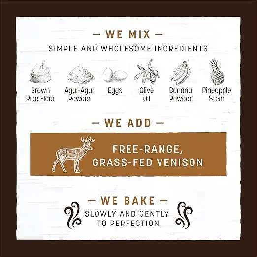 Earth Animal No Hide Large Venison Flavored Natural Rawhide Free Dog Chews Long Lasting Dog Chew Sticks | Dog Treats for Large Dogs | Great Dog Chews for Aggressive Chewers (1 Pack)