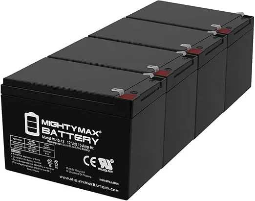 Mighty Max Battery ML15-12 - 12V 15AH SLA Battery - Pack of 4