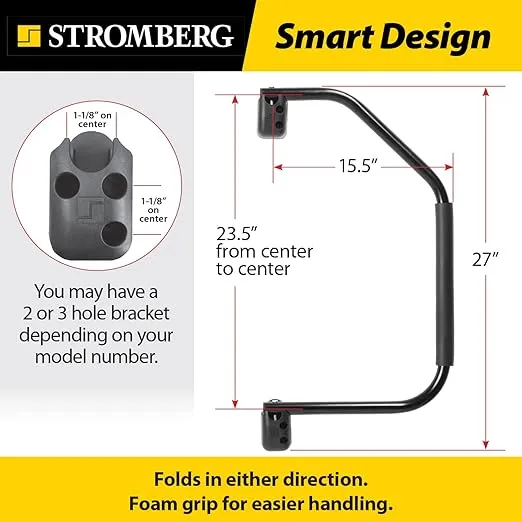 Stromberg Carlson AM-200 Lend A Hand Assist Rail - RVs & Trailers Wall Mount Handrail, RV Door Handle, Ideal for RVs & Trailers, Camper Entry Door Handle, White Finish, 27" Long x 15.5" Depth