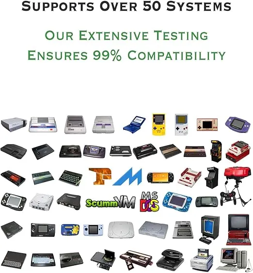 Sonicon Preloaded RetroPie Batocera Emulator MicroSD Card w/DC/PS1/Sega/Atari/Arcade for Raspberry Pi, Plug Play (64GB, for Raspberry Pi 4/4b+/400)