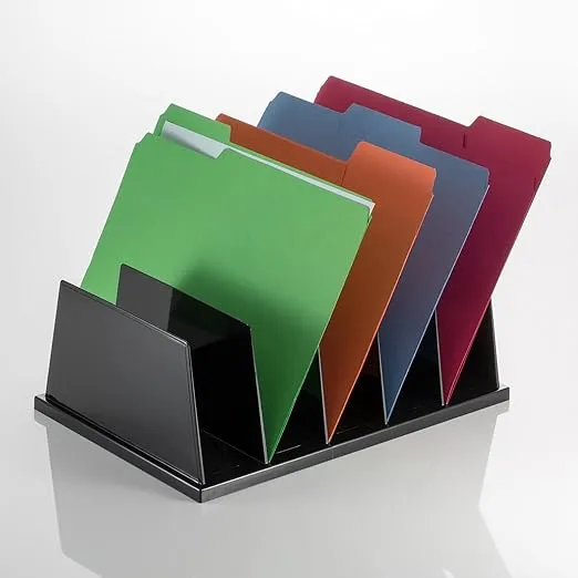 Officemate Large Sorter, 5 Compartments, 9 x 13 1/2 x 5 Inches, Black (21222)