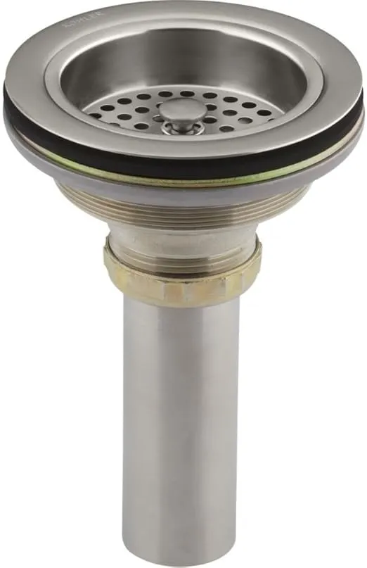 KOHLER K-8801-VS Duostrainer Sink Strainer, Fits Most Standard Kicthen Sinks, Vibrant Stainless