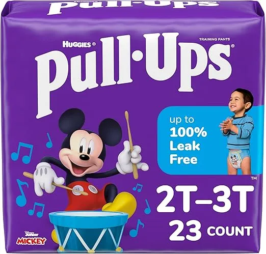 Pull-Ups Boys' Potty Training Pants, Size 2T-3T Training Underwear (16-34 lbs), 23 Count