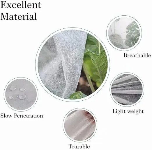 Agfabric Plant Covers Freeze Protection 0.9oz 108"x96" Warm Worth Plant Cover for Frost Protection,White