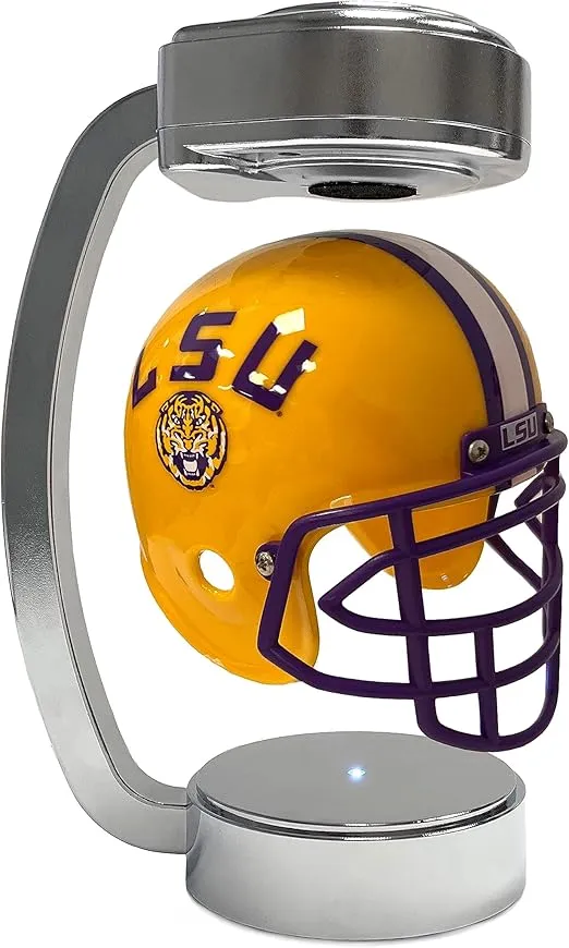 Pegasus Sports Officially Licensed NCAA Mini Rotating Levitating Hover Helmet in Chrome