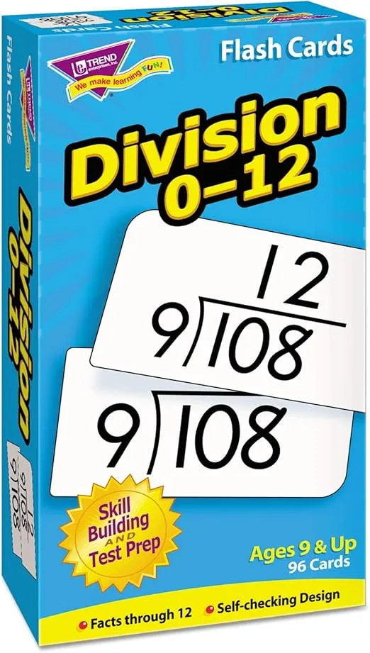 Trend Skill Drill Flash Cards, 3 x 6, Division
