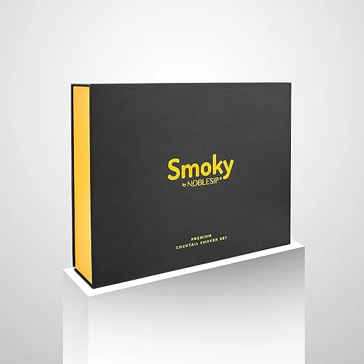 Old Fashioned Smoker Kit 𝗣𝗥𝗘𝗠𝗜𝗨𝗠 - smoke Whiskey, Bourbon, and your Favorite Cocktails! Set with torch and selected wood chips. Smoky by NOBLESIP - Elevate your home bar! New Christmas men gift