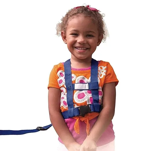 Baby Buddy Deluxe Safety Harness, with Adjustable Tether and Chair Restraint Straps, for Ages 9 Months to 4 Years, Black, 4 Piece Set