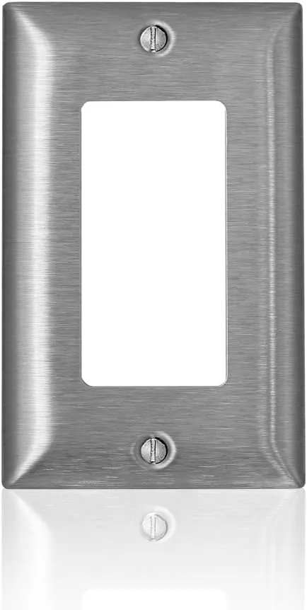 Leviton SL26 Wall Plate, Stainless Steel